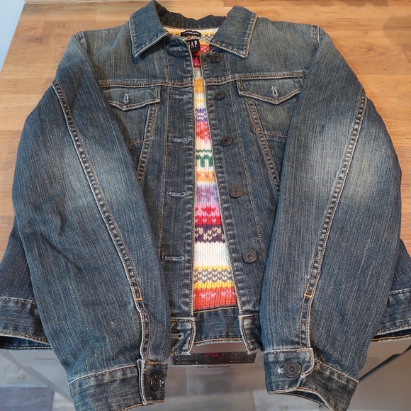 jean jacket with lambswool